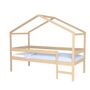 Voir la diapositive 2 : Lit cabane bois massif 90x190 cm avec sommier barrière et échelle ELIO