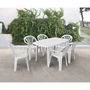 Voir la diapositive 2 : ARETA Table de jardin ovale Sorrento blanc