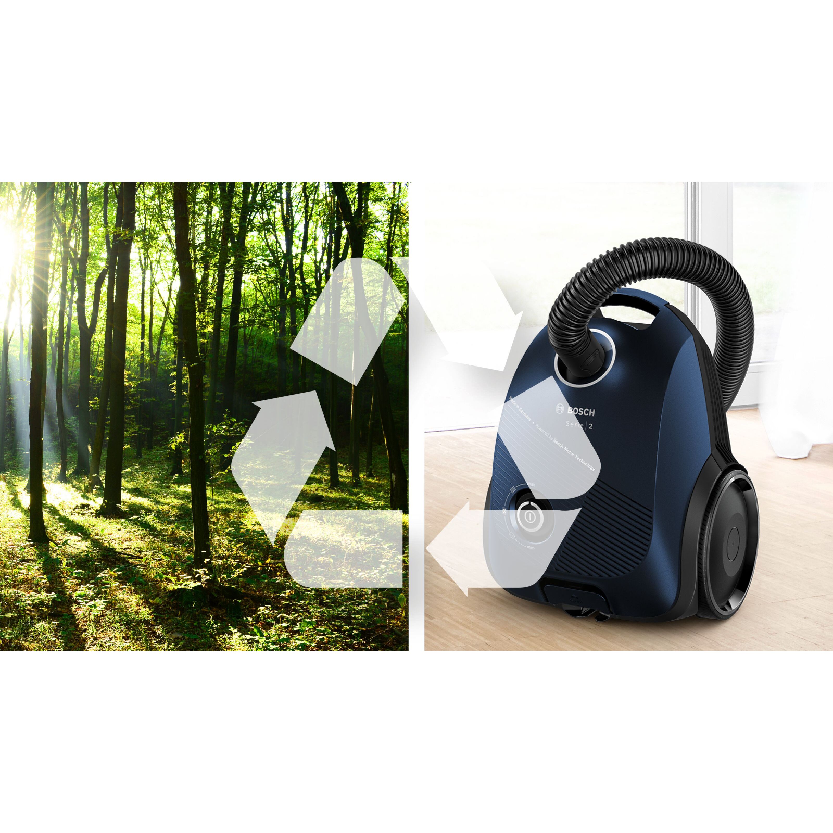 Voir la diapositive 6 : BOSCH Aspirateur traîneau avec sac BGLS2BU2 - Bleu