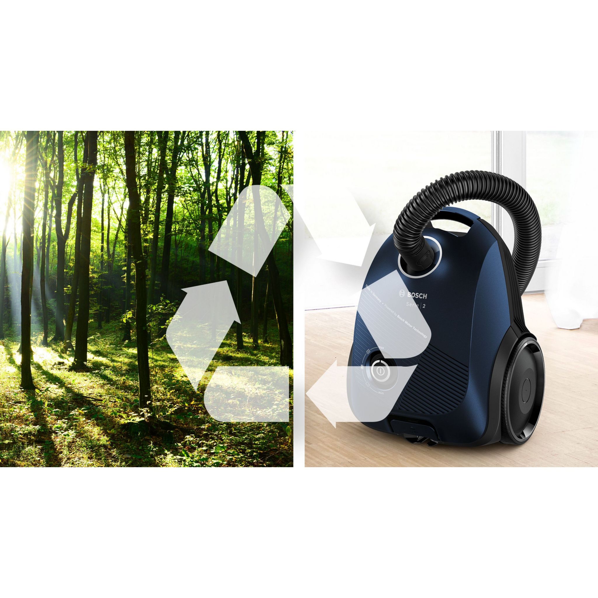 Voir la diapositive 6 : BOSCH Aspirateur traîneau avec sac BGLS2BU2 - Bleu