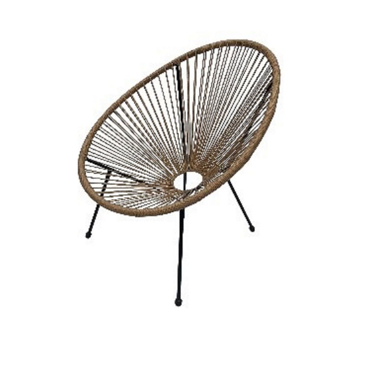 Fauteuil de jardin Copacabana acier - rotin - COPACABANA