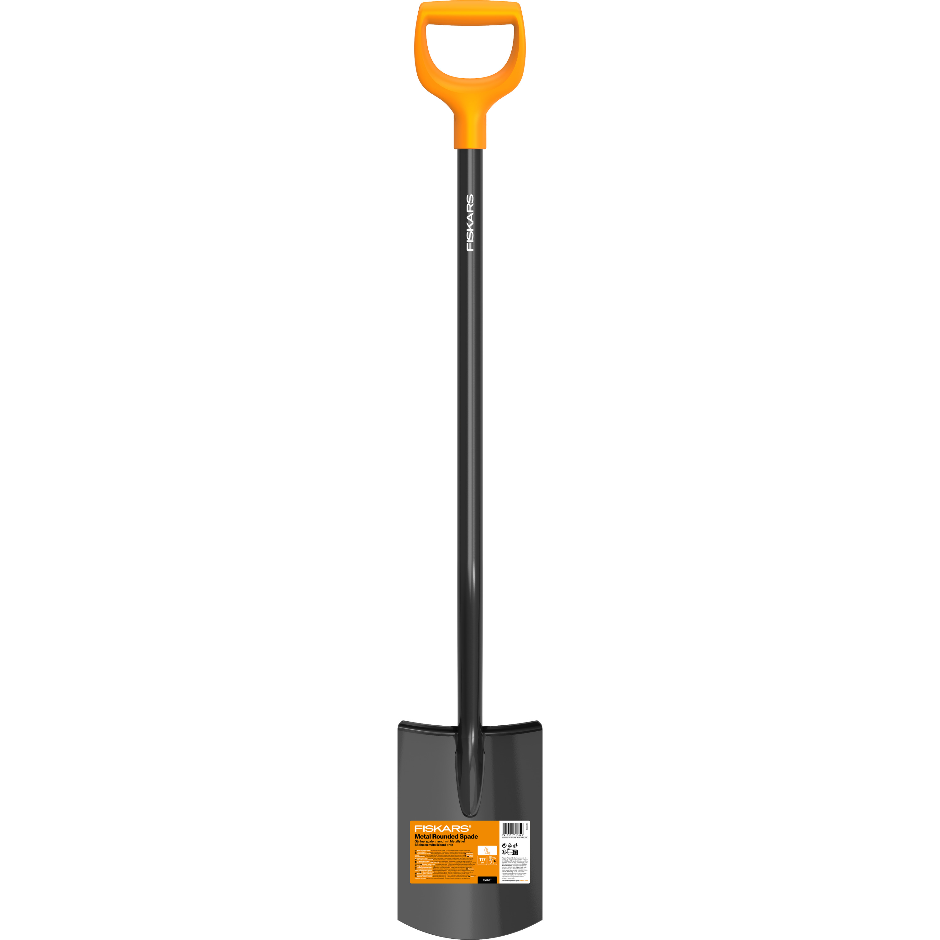 Voir la diapositive 4 : FISKARS Bêche à bord droit - Manche métal - 117cm