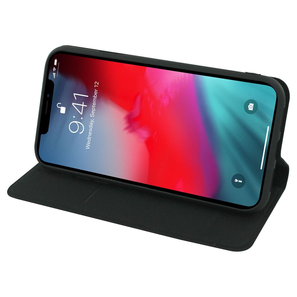 QILIVE Étui Folio pour iPhone XR - Noir