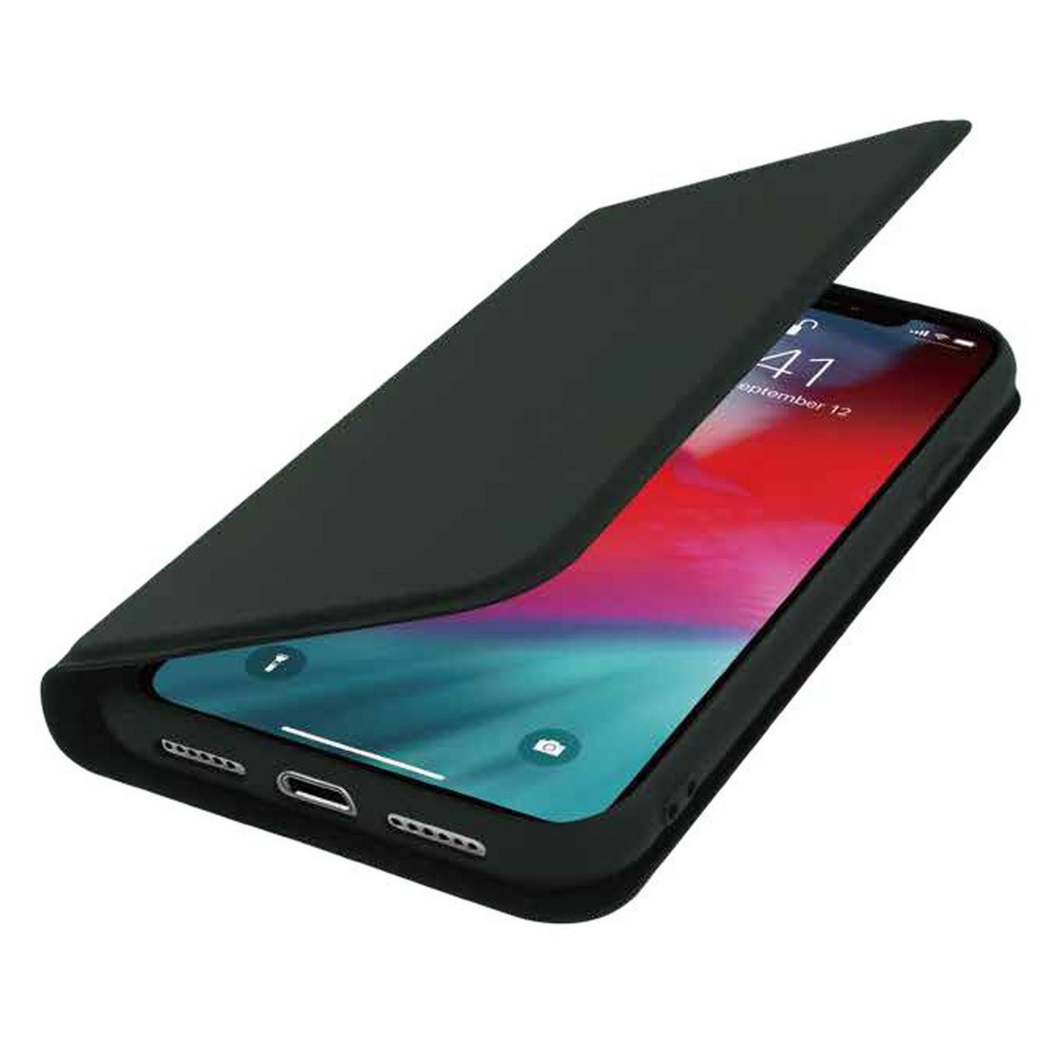 Voir la diapositive 4 : QILIVE Étui Folio pour iPhone XR - Noir