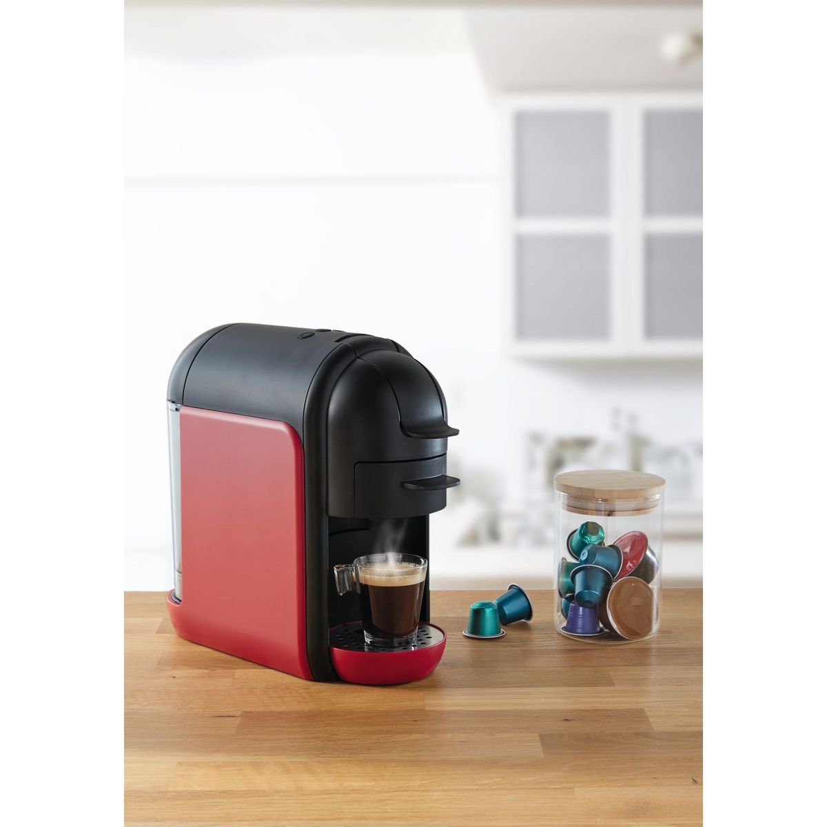 QILIVE Cafetière 3 en 1 expresso multi-capsules Q5720 - Rouge