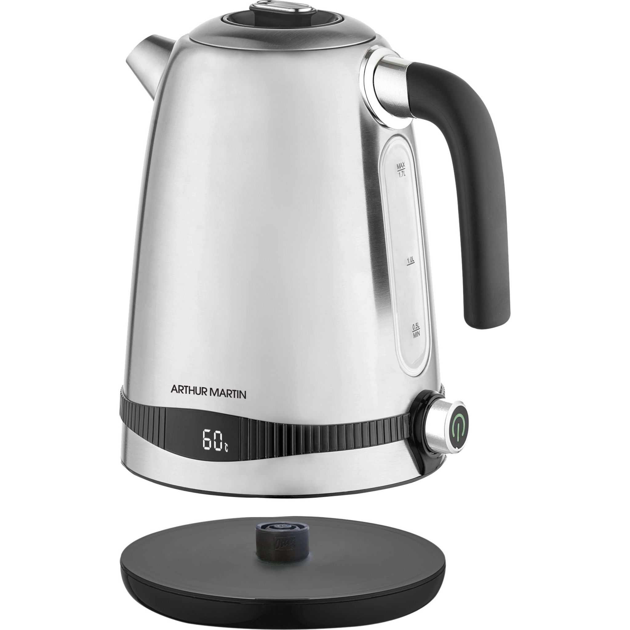 Voir la diapositive 2 : ARTHUR MARTIN Bouilloire électrique AMP8202 température réglable - Inox