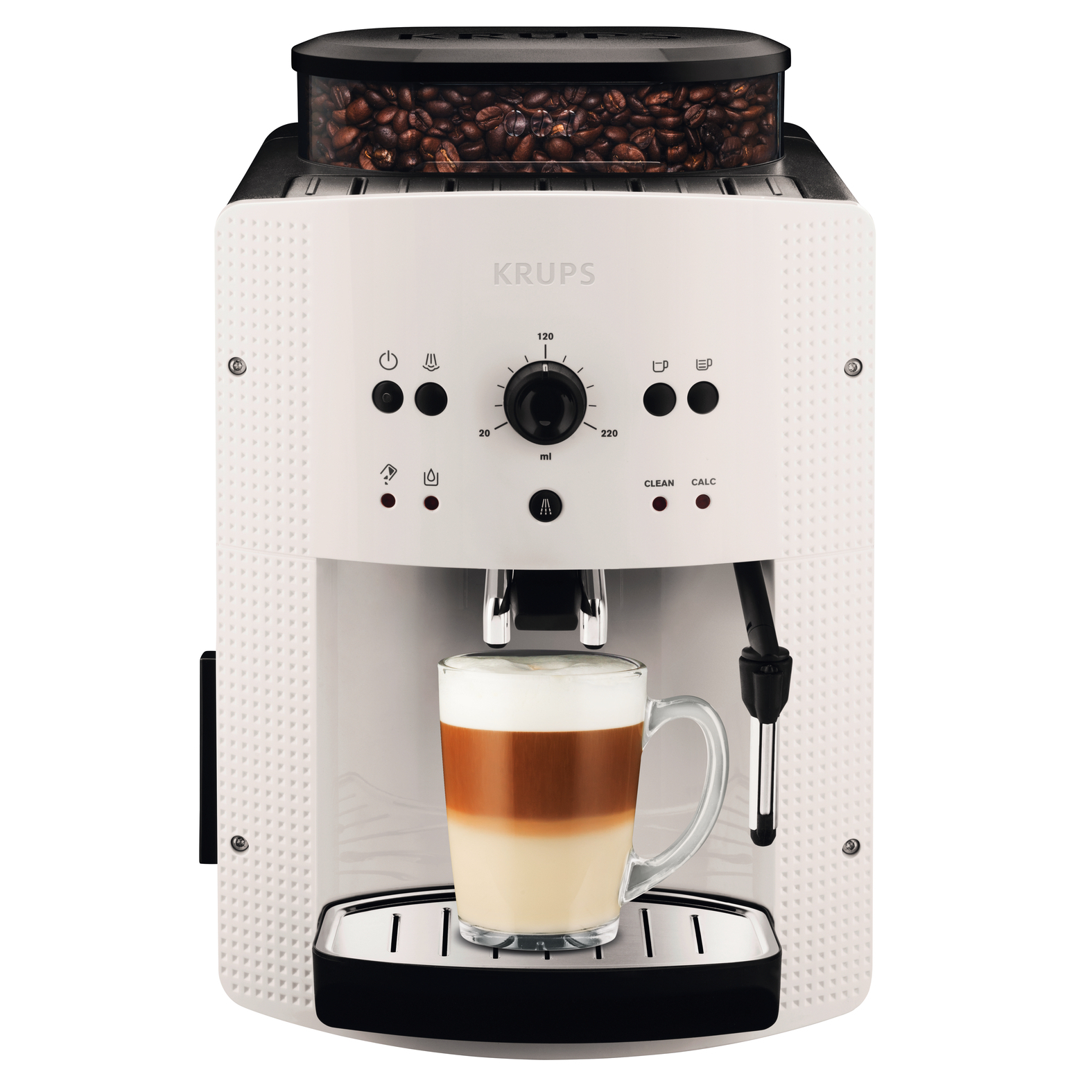 Voir la diapositive 12 : KRUPS Machine à café expresso avec broyeur YY4383FD - Blanc