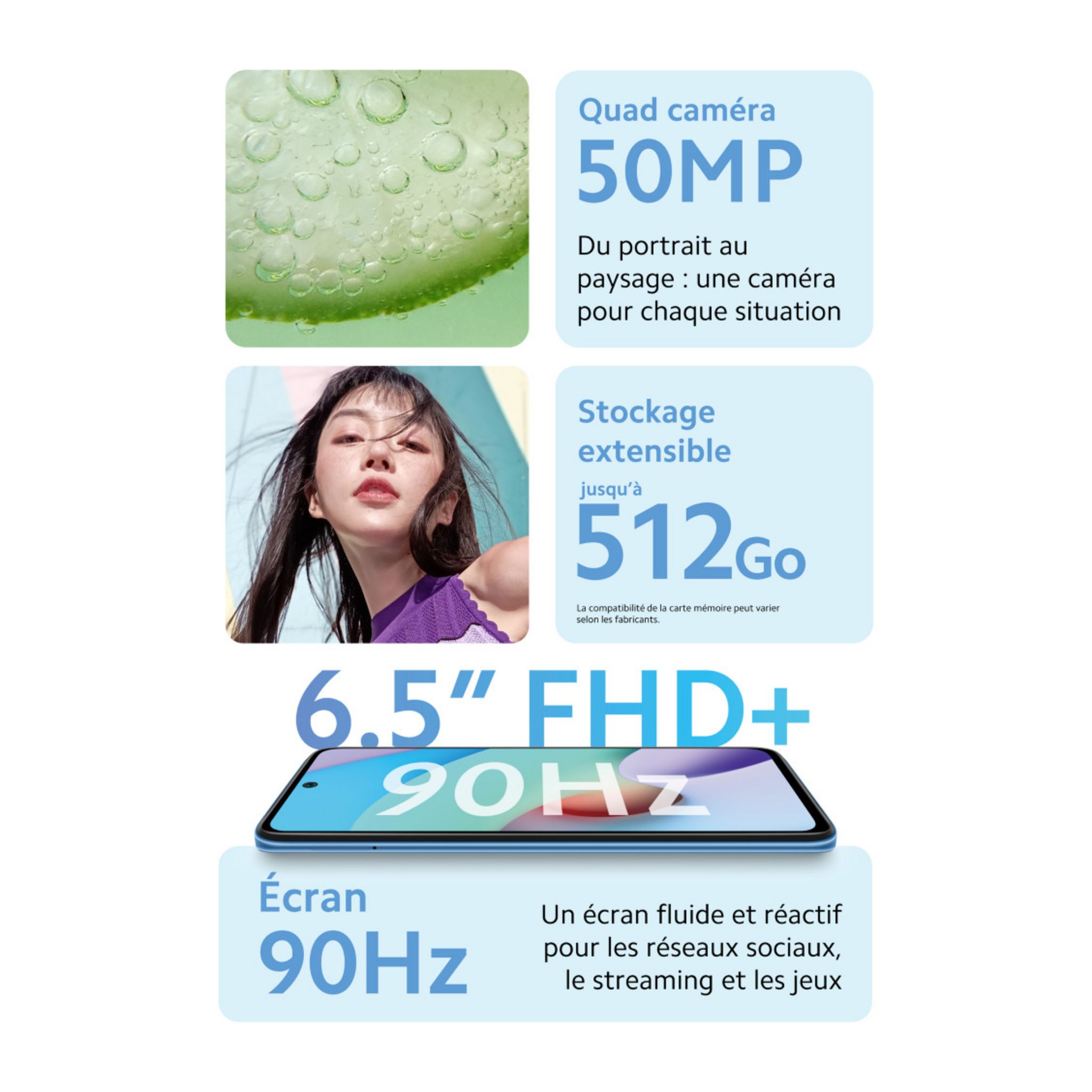 Voir la diapositive 7 : XIAOMI Redmi 10 2022 64 Go - Gris