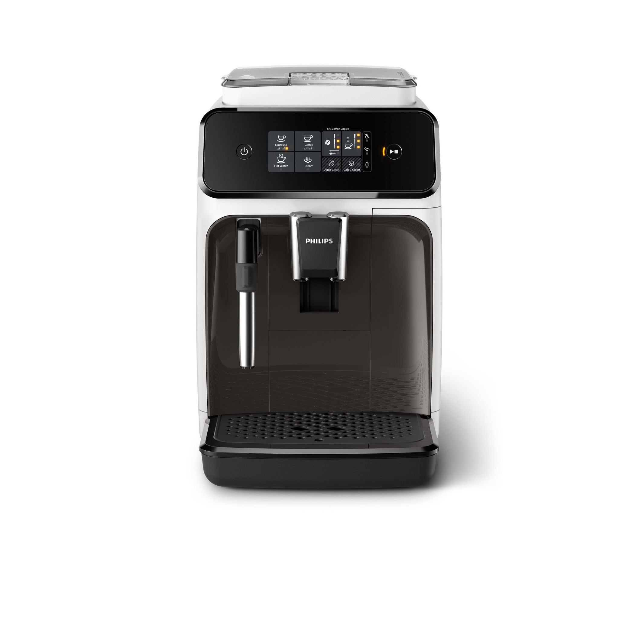 Voir la diapositive 2 : PHILIPS Machine à café expresso avec broyeur EP1223/00 - Blanc