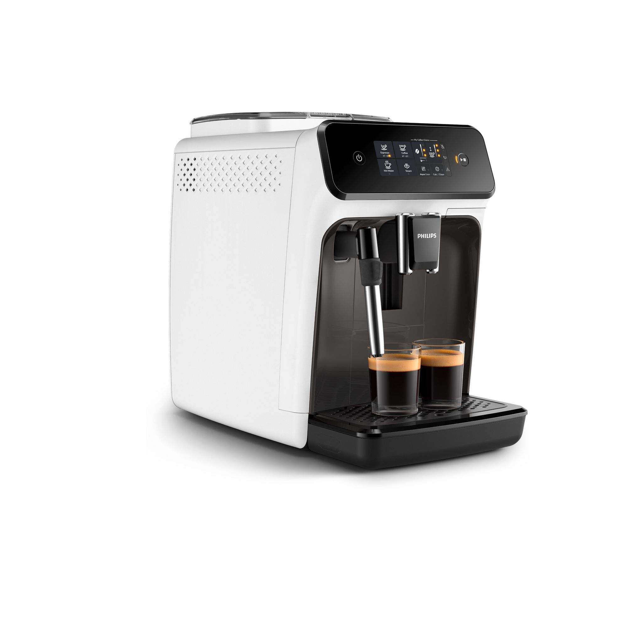 Voir la diapositive 7 : PHILIPS Machine à café expresso avec broyeur EP1223/00 - Blanc