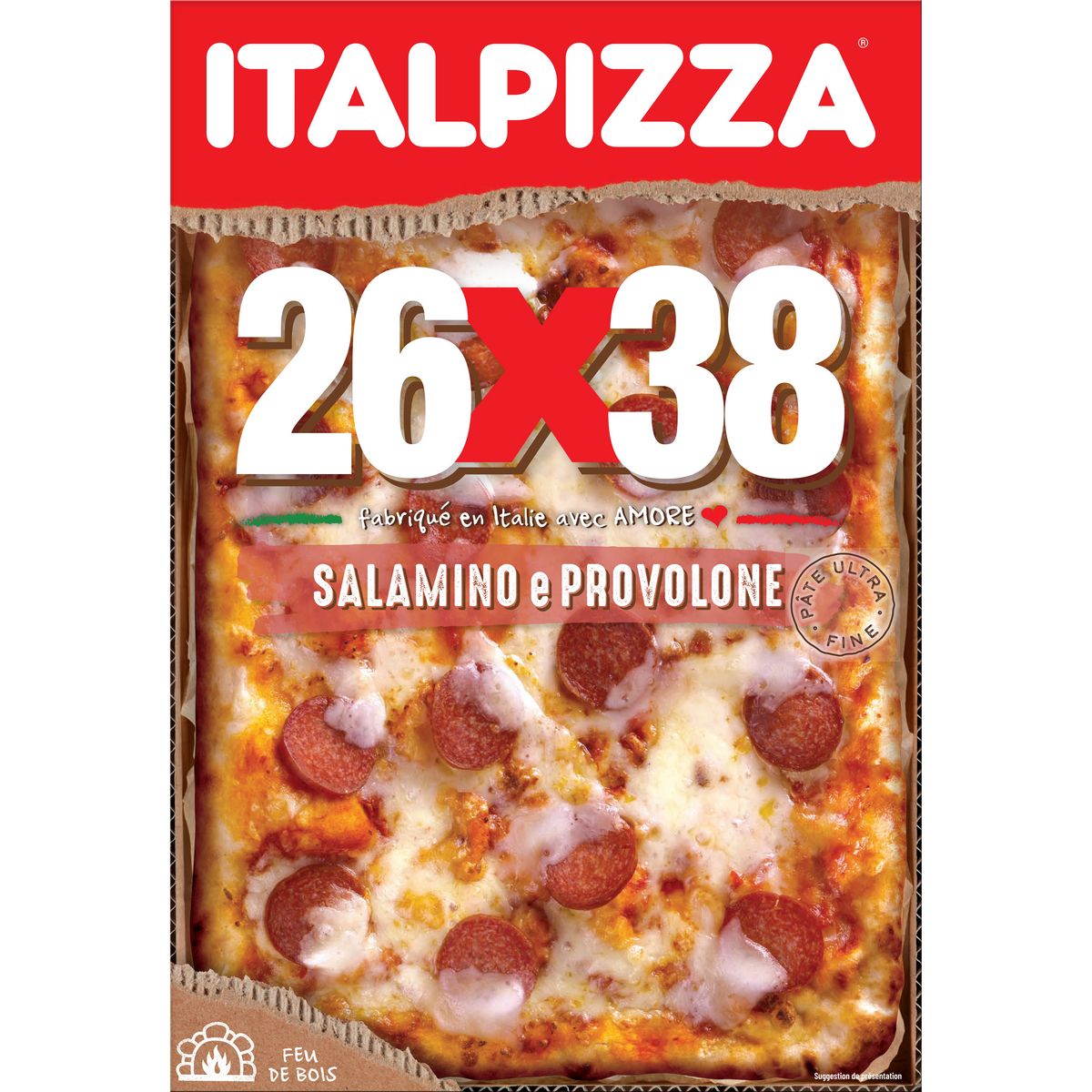 ITALPIZZA Pizza salami et fromage 525g