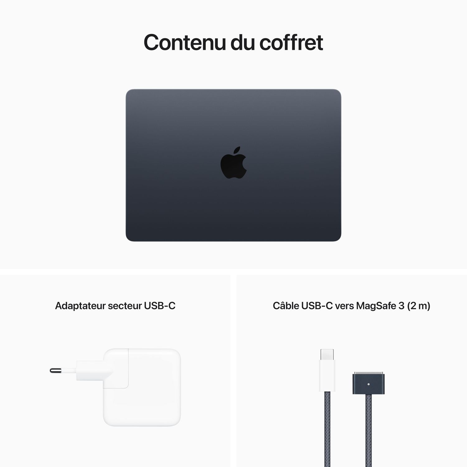 Voir la diapositive 5 : APPLE MacBook Air 13 pouces - Puce M2 -512GO - Midnight