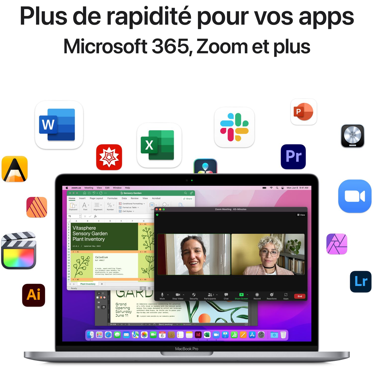 Voir la diapositive 9 : APPLE MacBook Pro 13 pouces - Puce M2 - 256GO - Space grey
