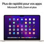 Voir la diapositive 2 : APPLE MacBook Air 13 pouces - Puce M2 - 256GO - Starlight