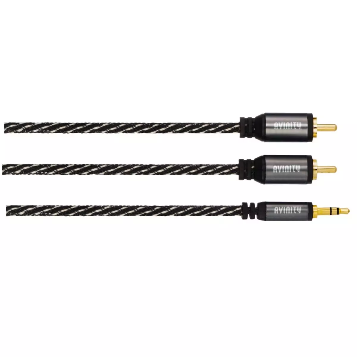AVINITY Câble audio stéréo 2 fiches mâles/Jack mâle stéréo 35mm