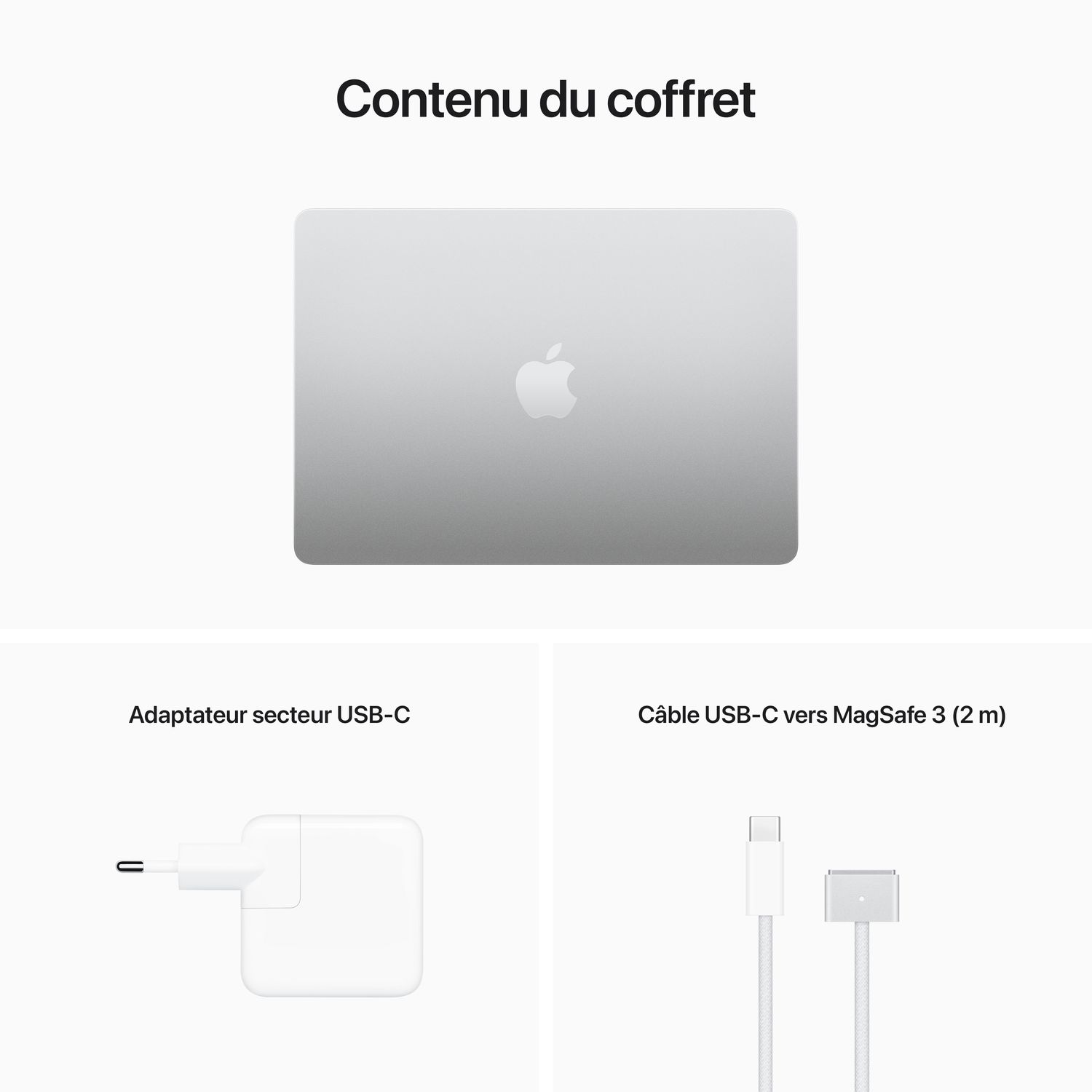 Voir la diapositive 2 : APPLE MacBook Air 13 pouces - Puce M2 - 256GO - Silver