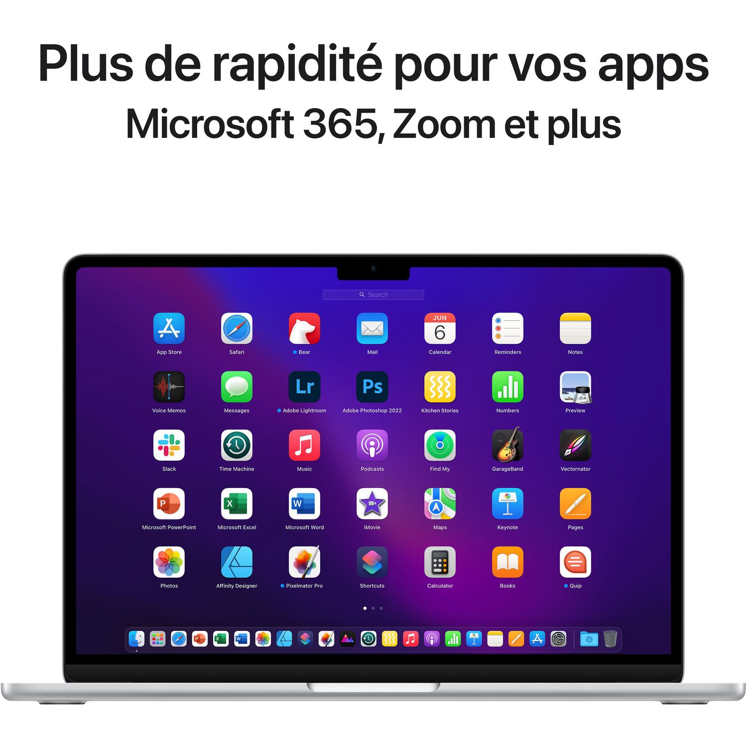 Voir la diapositive 3 : APPLE MacBook Air 13 pouces - Puce M2 - 256GO - Silver