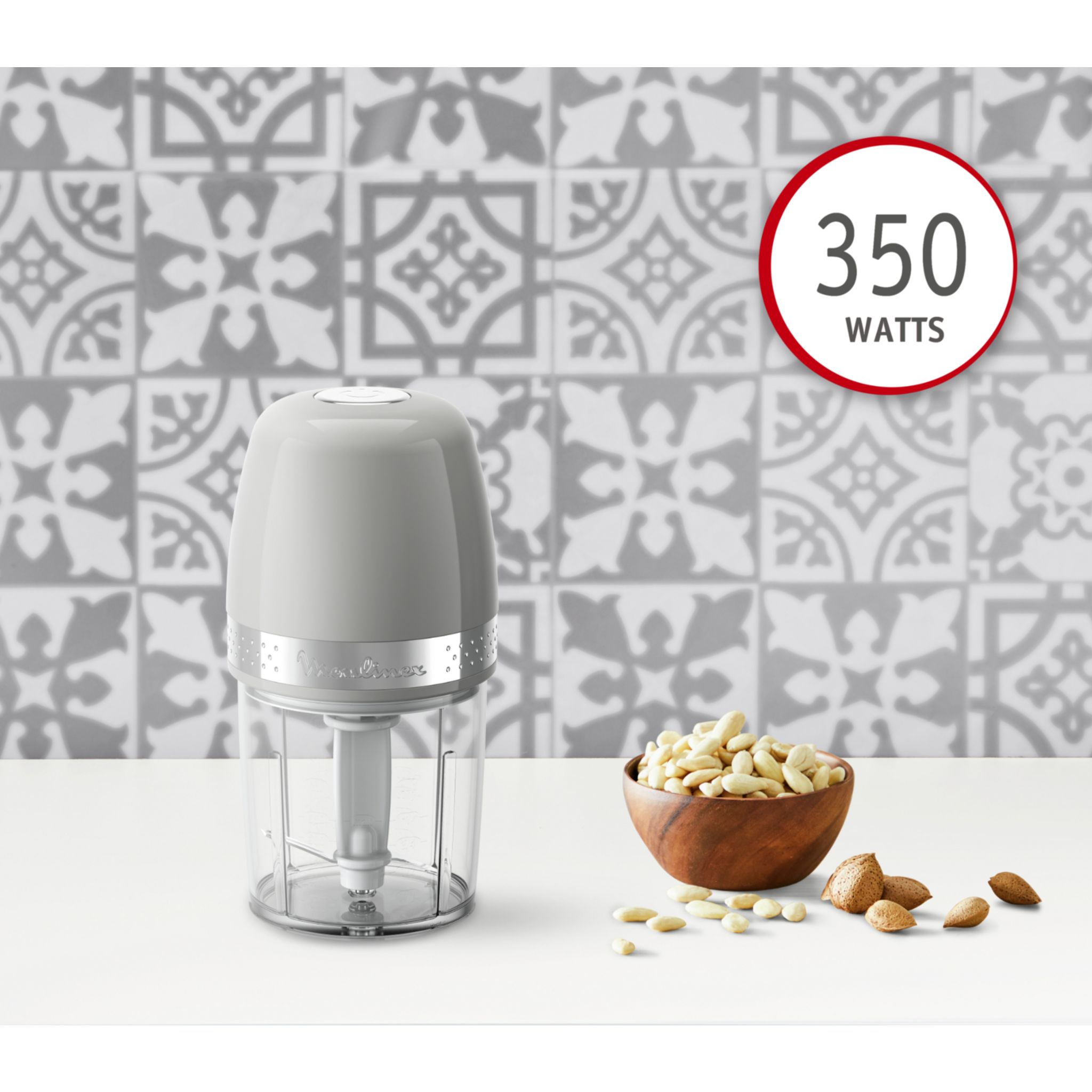 Voir la diapositive 7 : MOULINEX Mini hachoir DJ360E10 - Gris