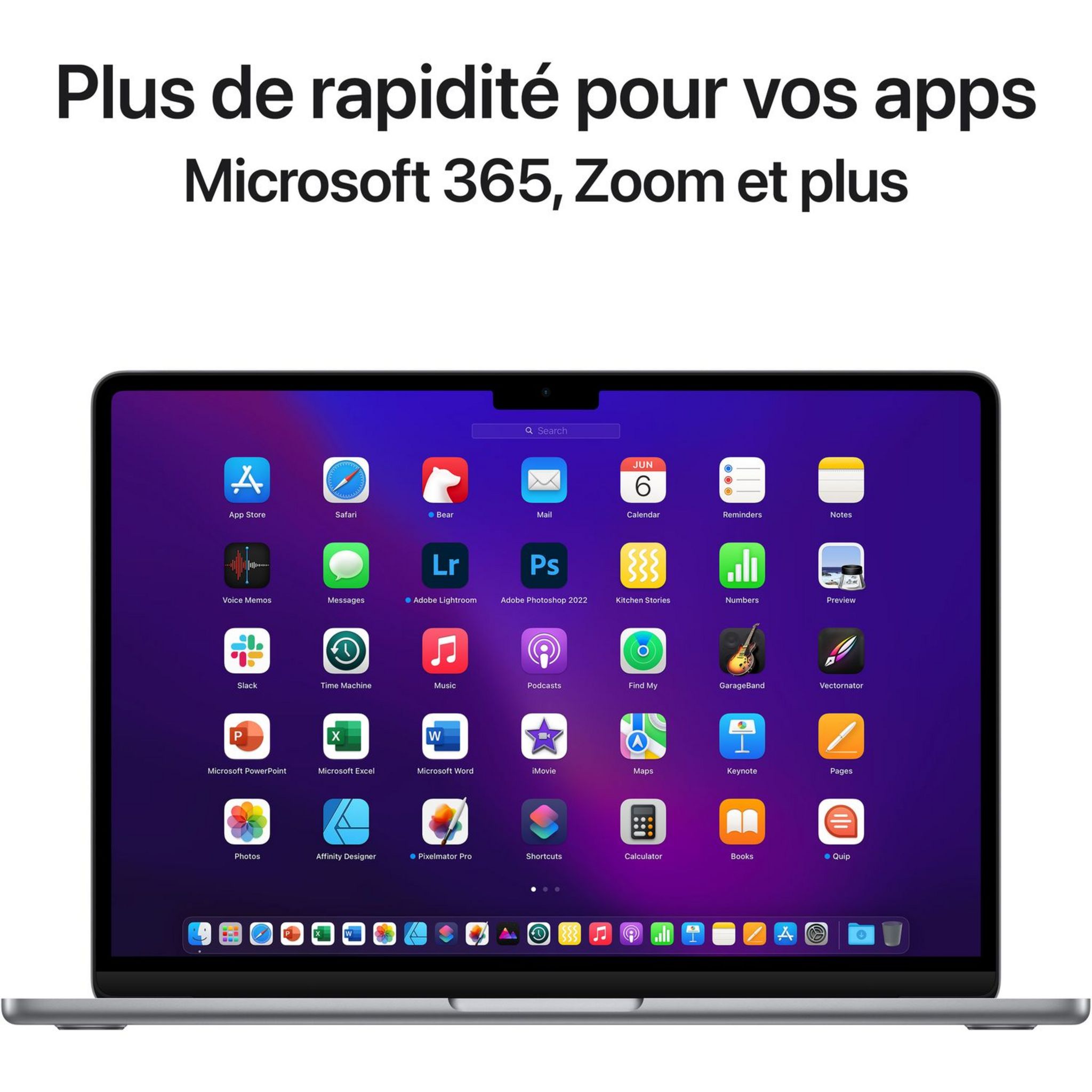 Voir la diapositive 6 : APPLE MacBook Air 13 pouces - Puce M2 - 256 GO- Space Gray
