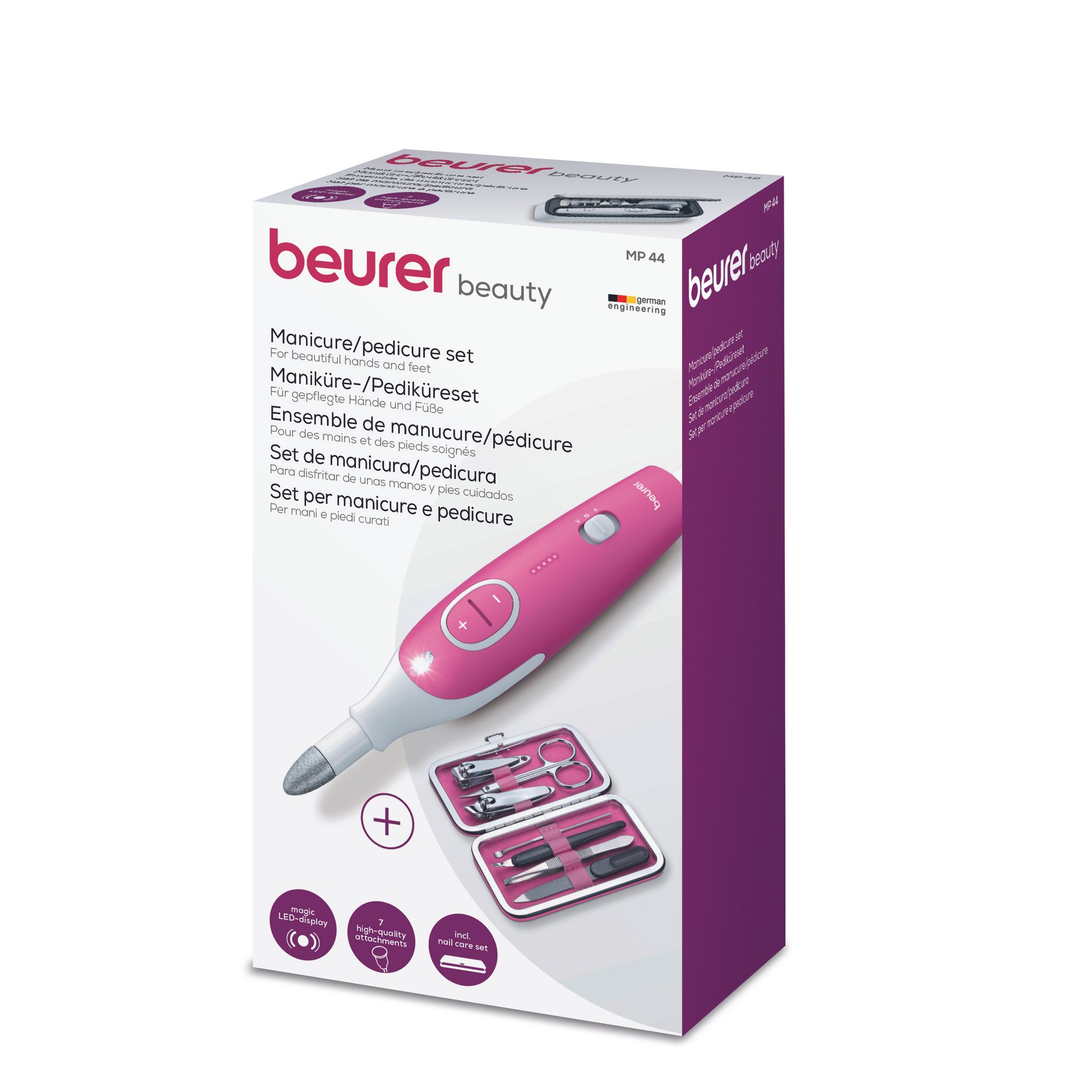 Voir la diapositive 6 : BEURER Kit manucure et pédicure MP44 - Rose