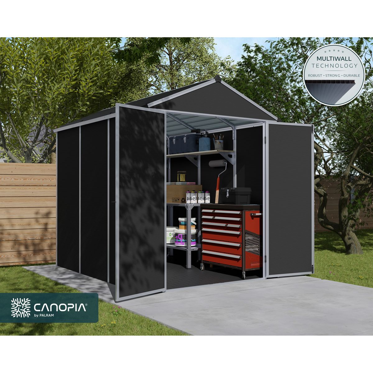 CANOPIA BY PALRAM Abri de jardin résine - 4,2m² - RUBICON SHED