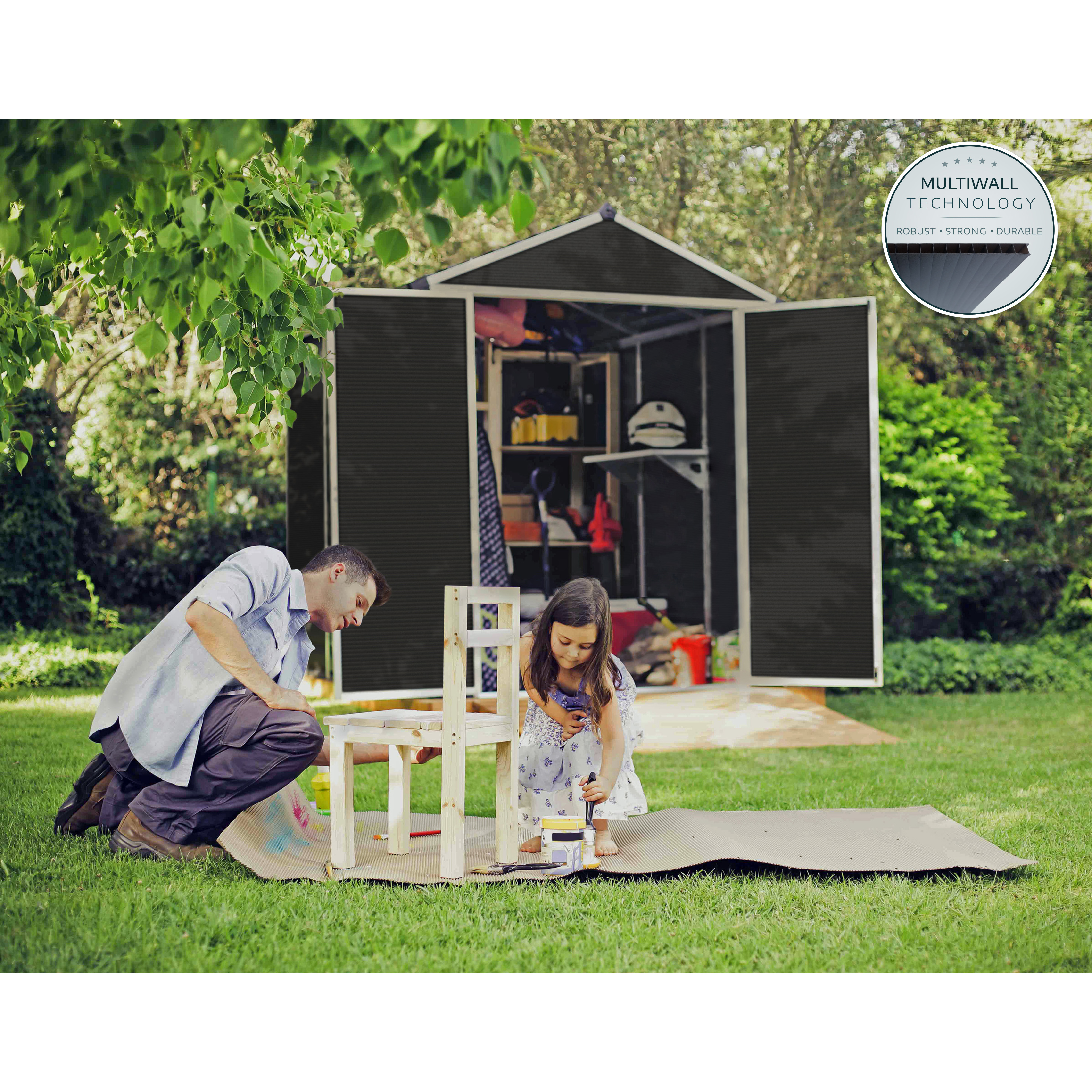 Voir la diapositive 3 : CANOPIA BY PALRAM Abri de jardin résine - 4,2m² - RUBICON SHED