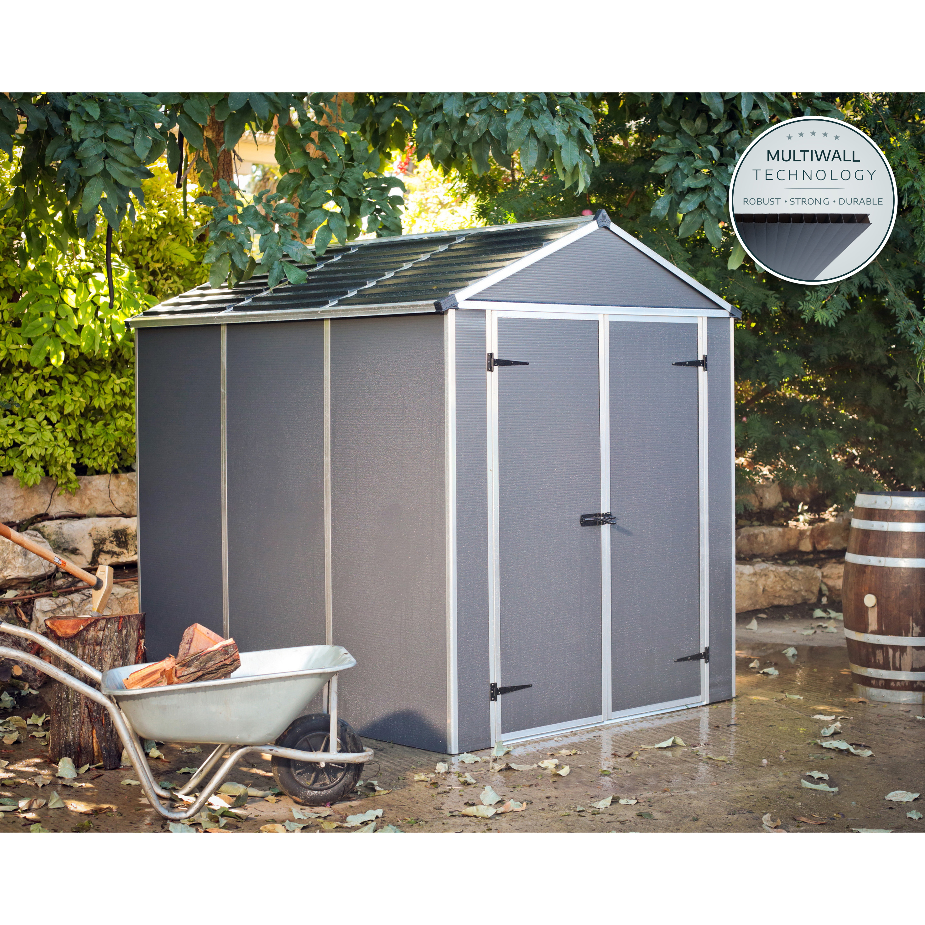Voir la diapositive 4 : CANOPIA BY PALRAM Abri de jardin résine - 4,2m² - RUBICON SHED