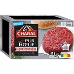 CHARAL Steaks hachés pur bœuf façon bouchère 18%MG 8 pièces 800g