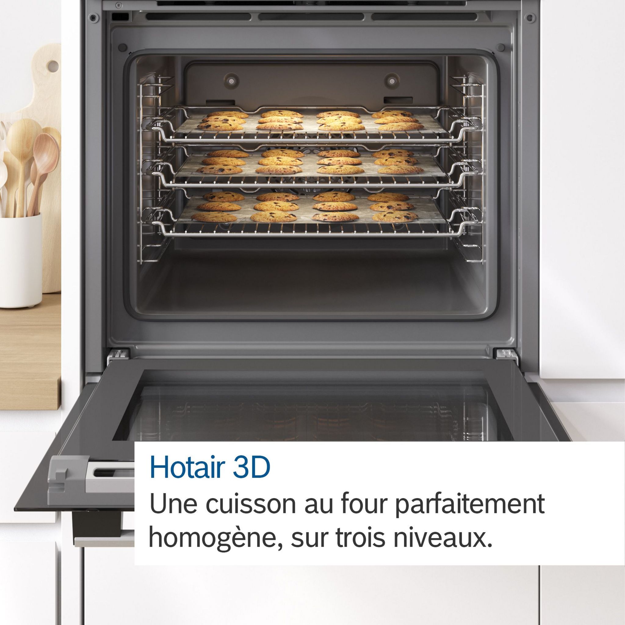 Voir la diapositive 5 : BOSCH Four encastrable HRA534BS0, 71 L, Multifonction, Nettoyage EcoClean