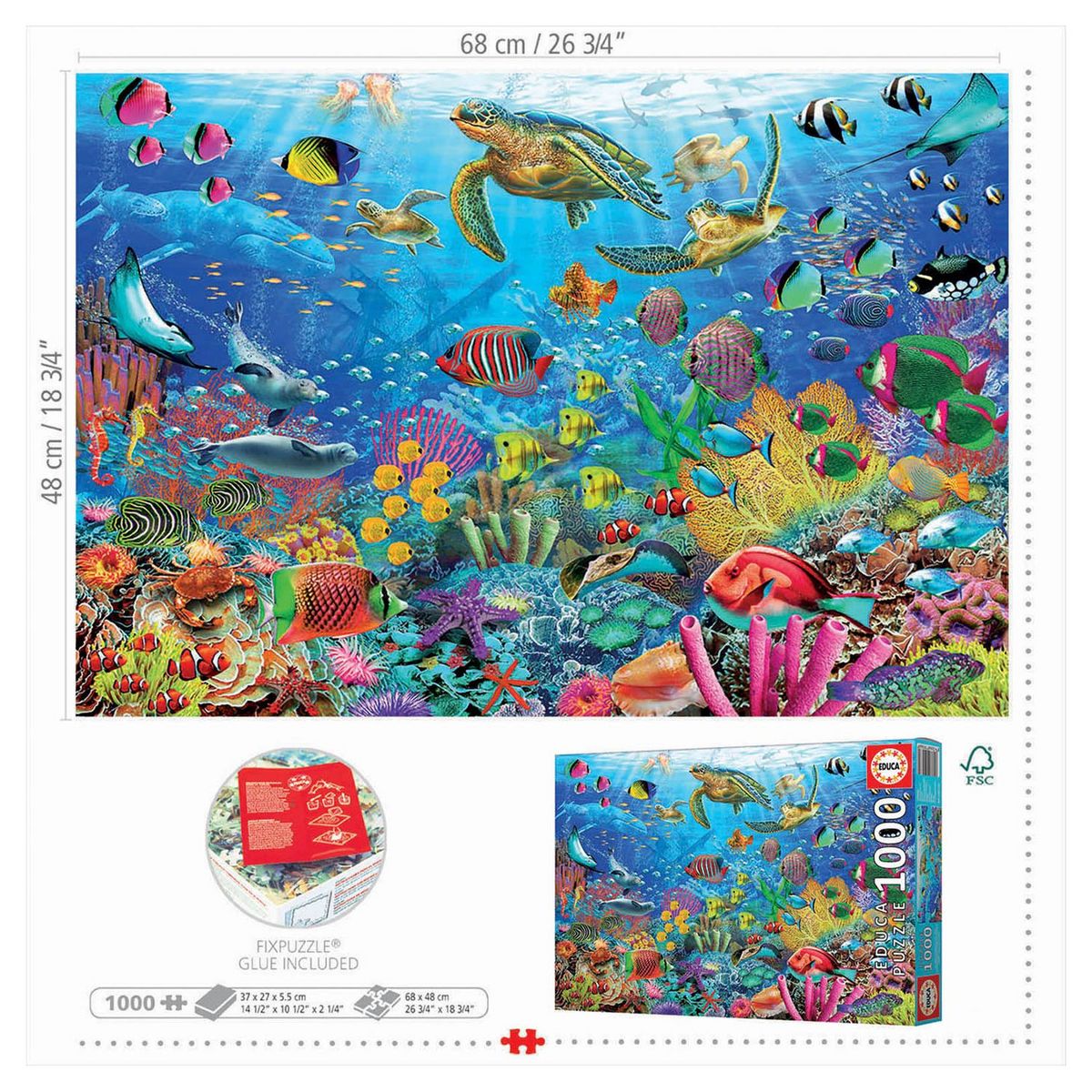 EDUCA Puzzle Tropical Fantasy Turtles