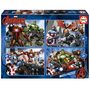Voir la diapositive 3 : Puzzle Multi 4 en 1 50 - 80 - 100 - 150 pièces The Avengers