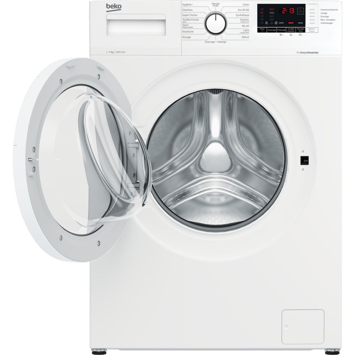 BEKO Lave linge hublot WUE7212W1W, 7 kg, 1200 T/min
