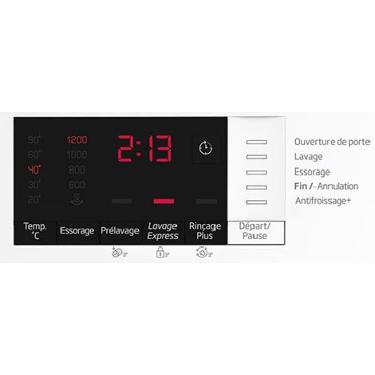 BEKO Lave linge hublot WUE7212W1W, 7 kg, 1200 T/min