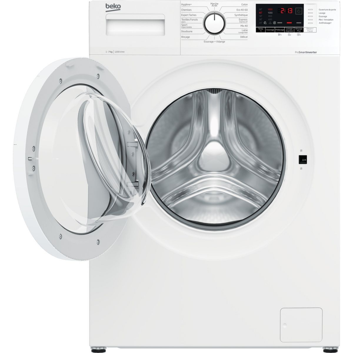 BEKO Lave linge hublot WUE7212W1W, 7 kg, 1200 T/min