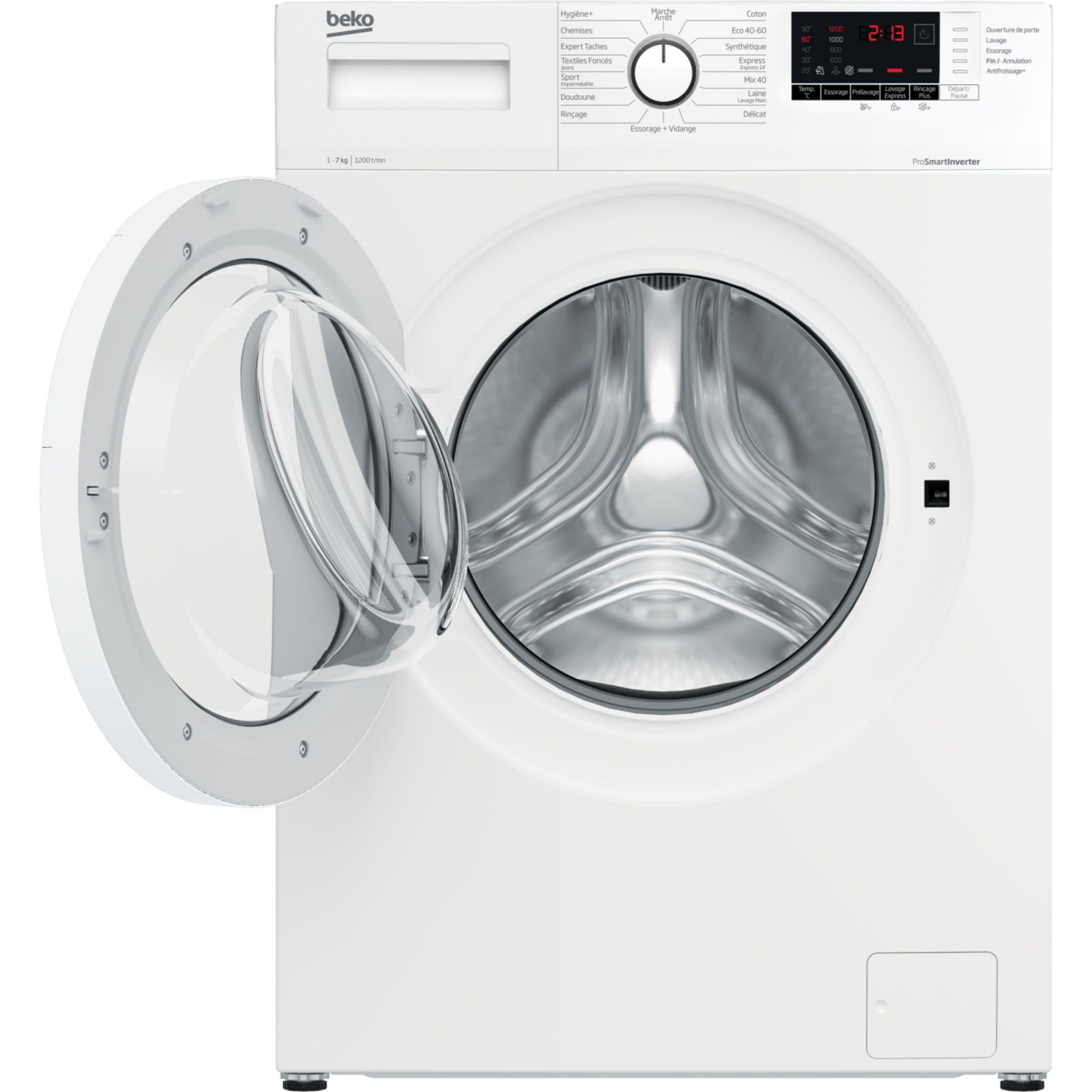 Voir la diapositive 3 : BEKO Lave linge hublot WUE7212W1W, 7 kg, 1200 T/min