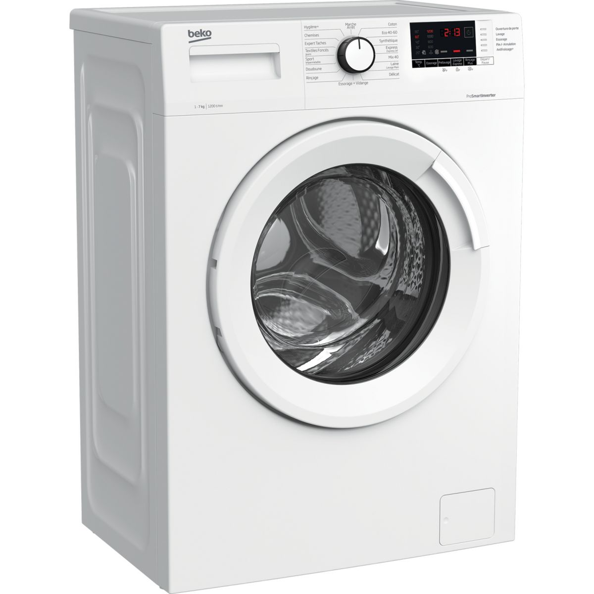 BEKO Lave linge hublot WUE7212W1W, 7 kg, 1200 T/min
