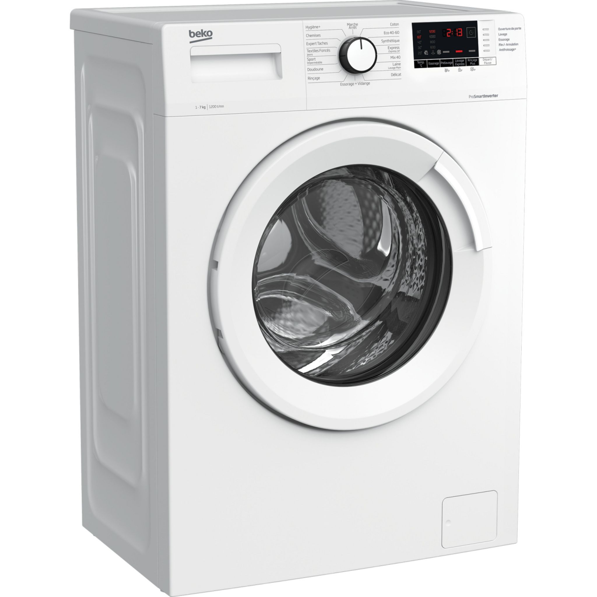 Voir la diapositive 5 : BEKO Lave linge hublot WUE7212W1W, 7 kg, 1200 T/min
