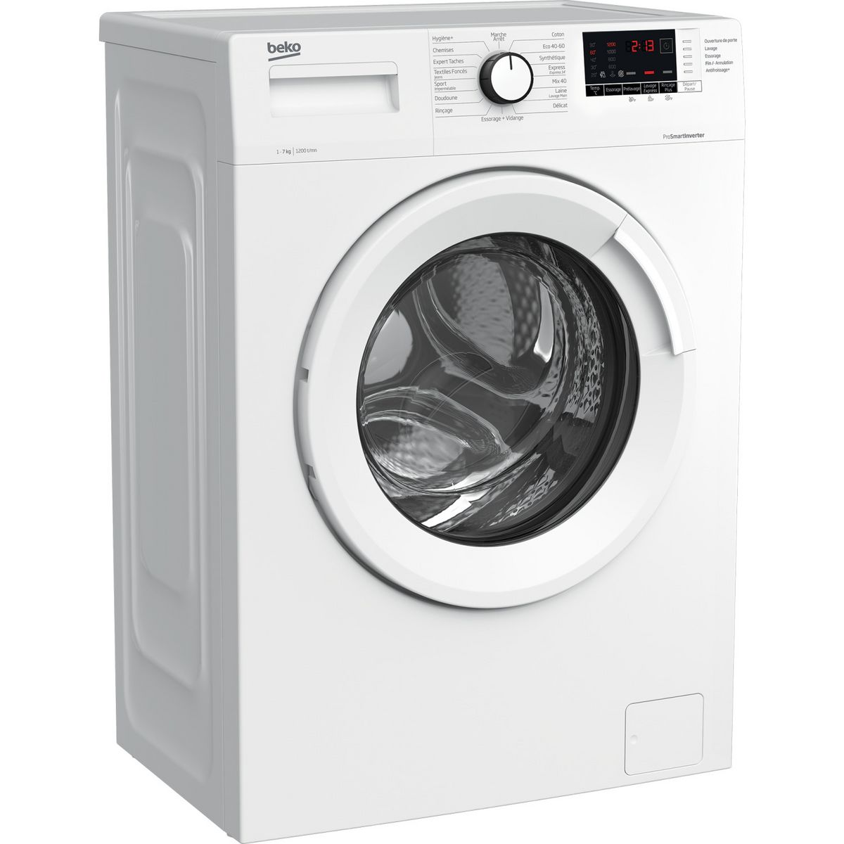 BEKO Lave linge hublot WUE7212W1W, 7 kg, 1200 T/min