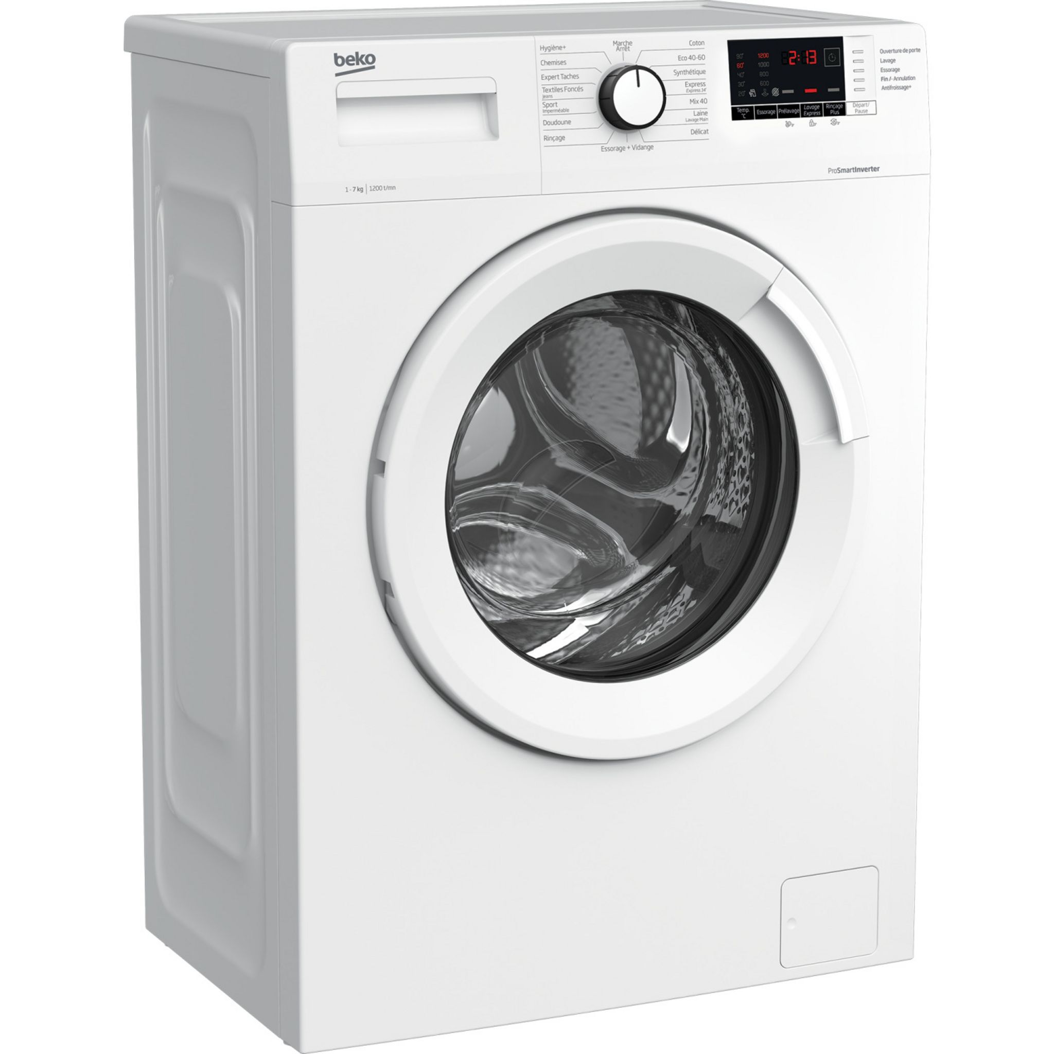 Voir la diapositive 6 : BEKO Lave linge hublot WUE7212W1W, 7 kg, 1200 T/min
