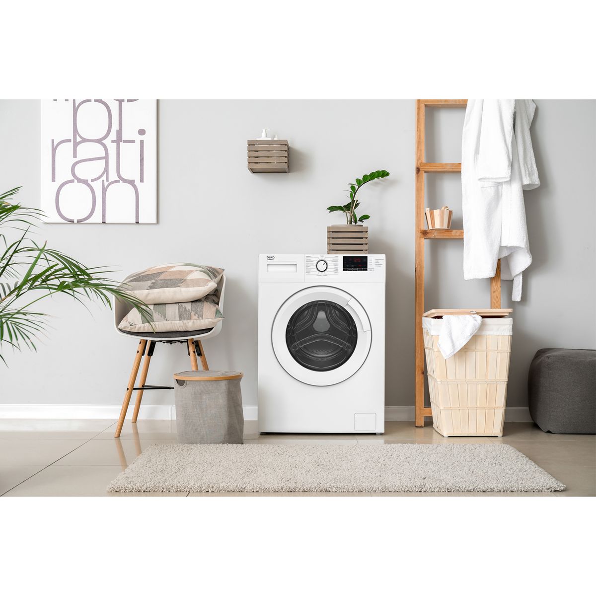 BEKO Lave linge hublot WUE7212W1W, 7 kg, 1200 T/min