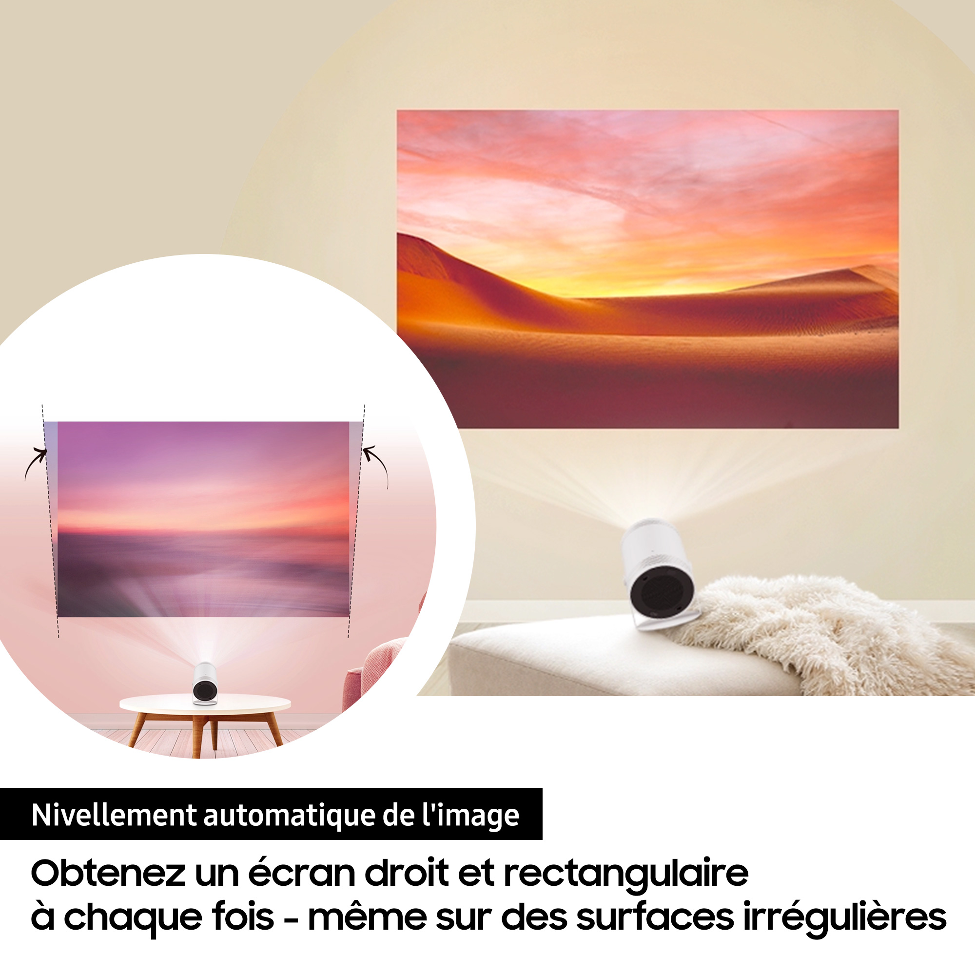 Voir la diapositive 6 : SAMSUNG SP-LSP3BLAXXE FREESTYL Mini vidéoprojecteur LED Full HD