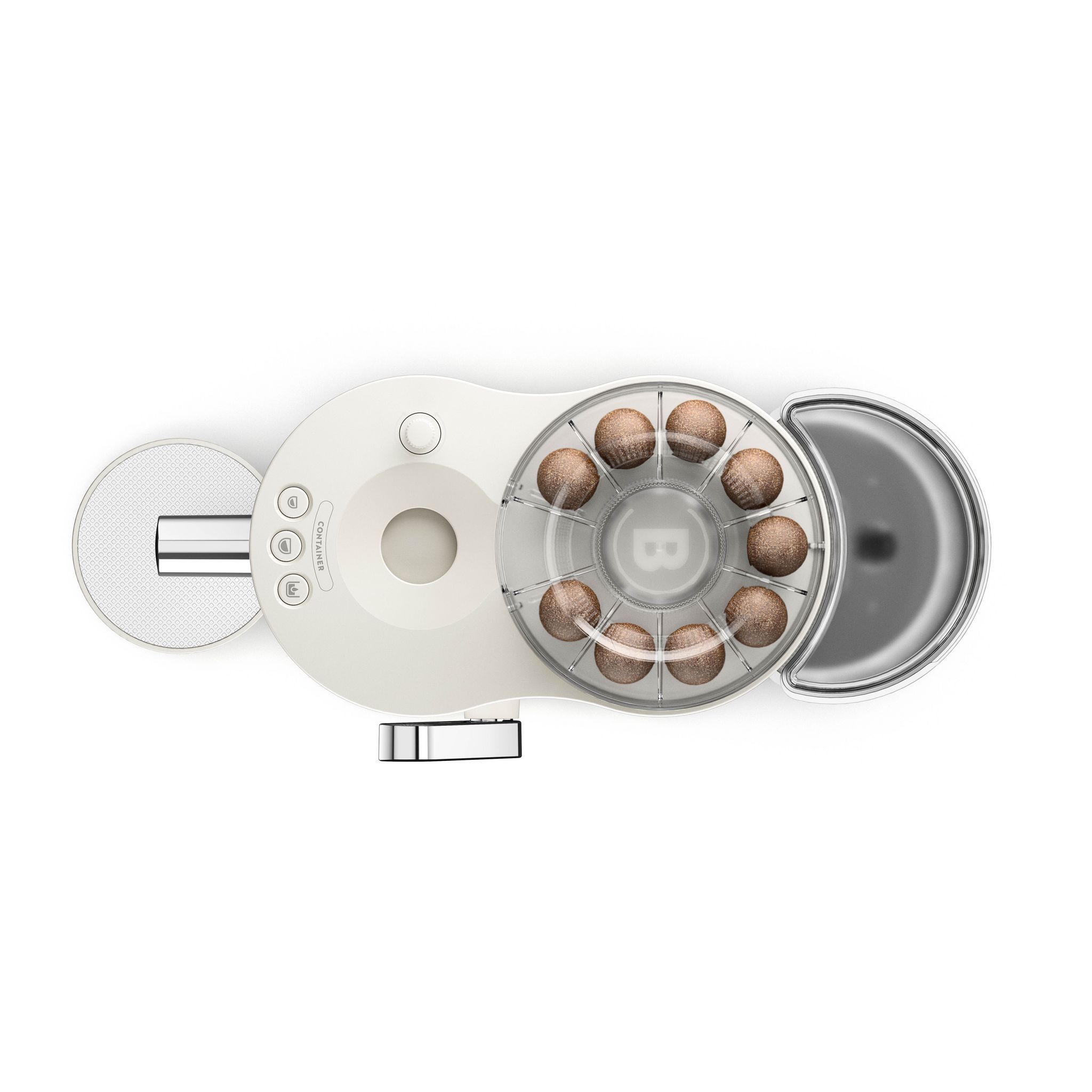 Voir la diapositive 4 : CAFE ROYAL Machine à café Globe CoffeeB – blanc