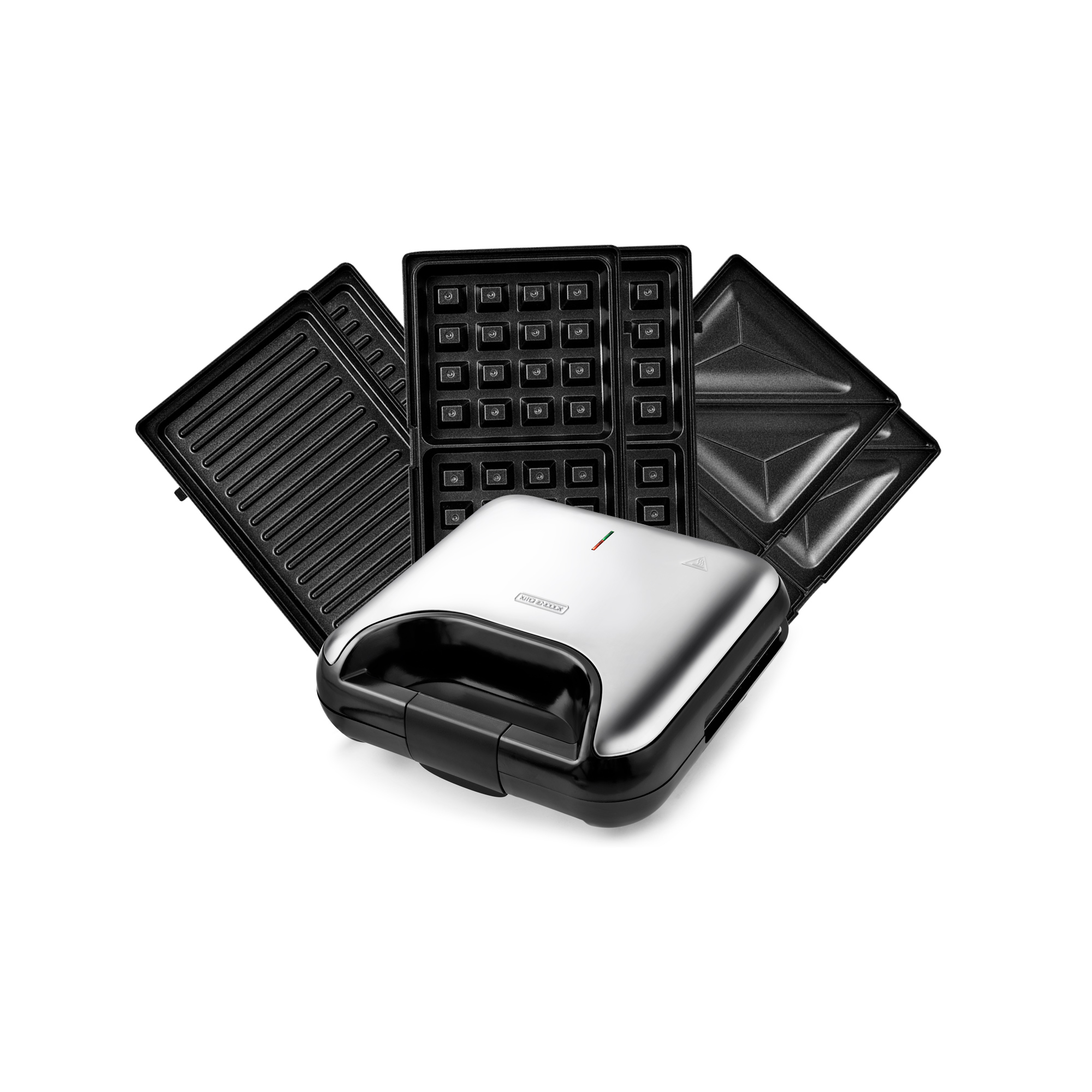 Voir la diapositive 15 : KITCHENCOOK Appareil croques-monsieur Sandwich maker 3 en 1 MISTER K - Gris