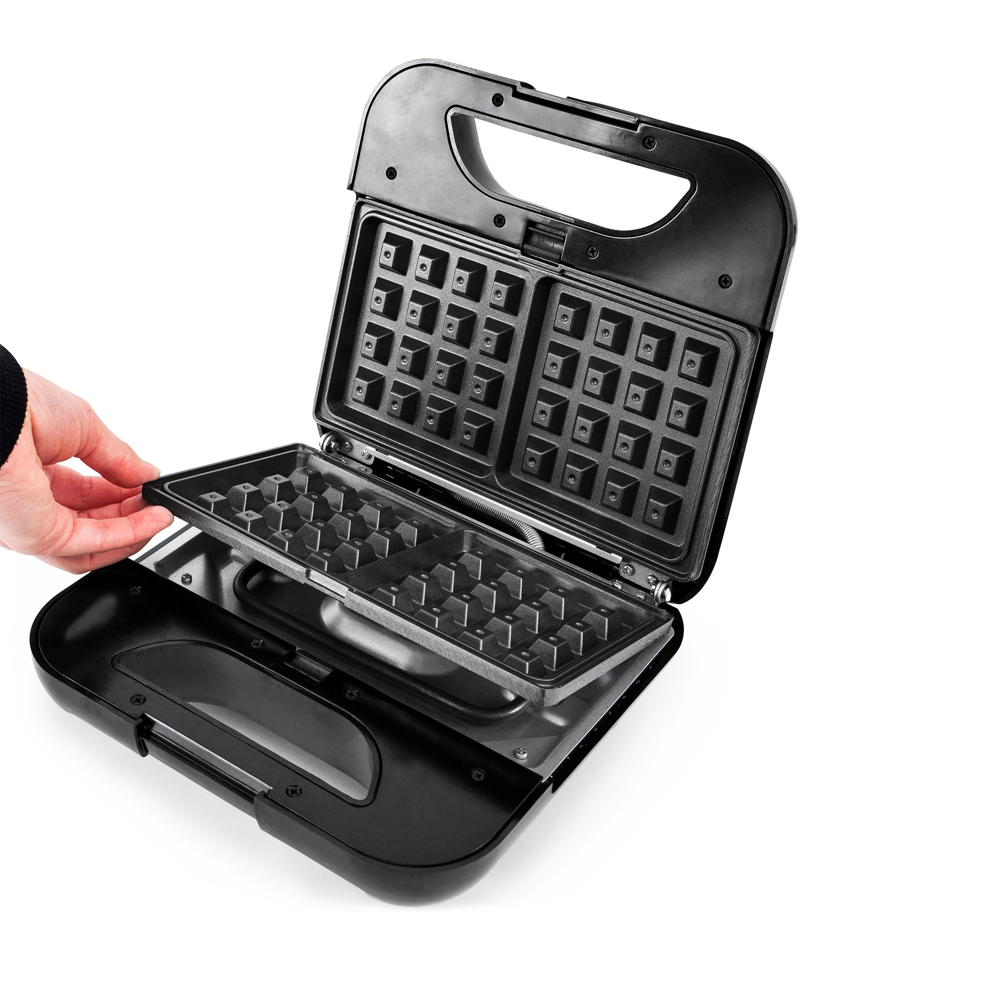 Voir la diapositive 16 : KITCHENCOOK Appareil croques-monsieur Sandwich maker 3 en 1 MISTER K - Gris