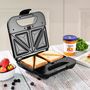 Voir la diapositive 6 : KITCHENCOOK Appareil croques-monsieur Sandwich maker 3 en 1 MISTER K - Gris