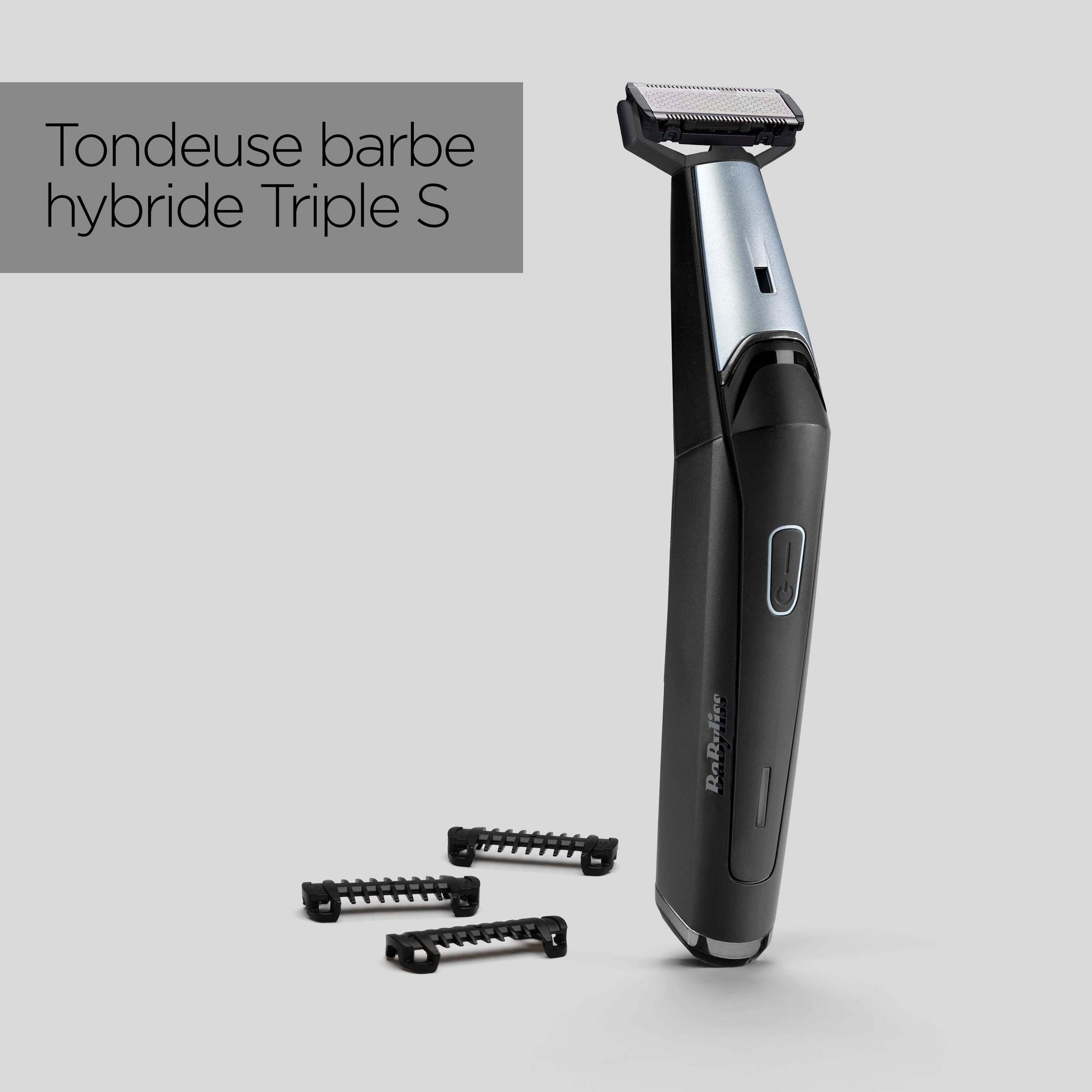 Voir la diapositive 2 : BABYLISS Tondeuse barbe sans fil hybrideT880E - Noir
