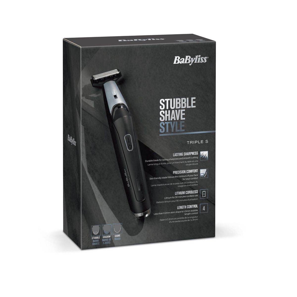 BABYLISS Tondeuse barbe sans fil hybrideT880E - Noir