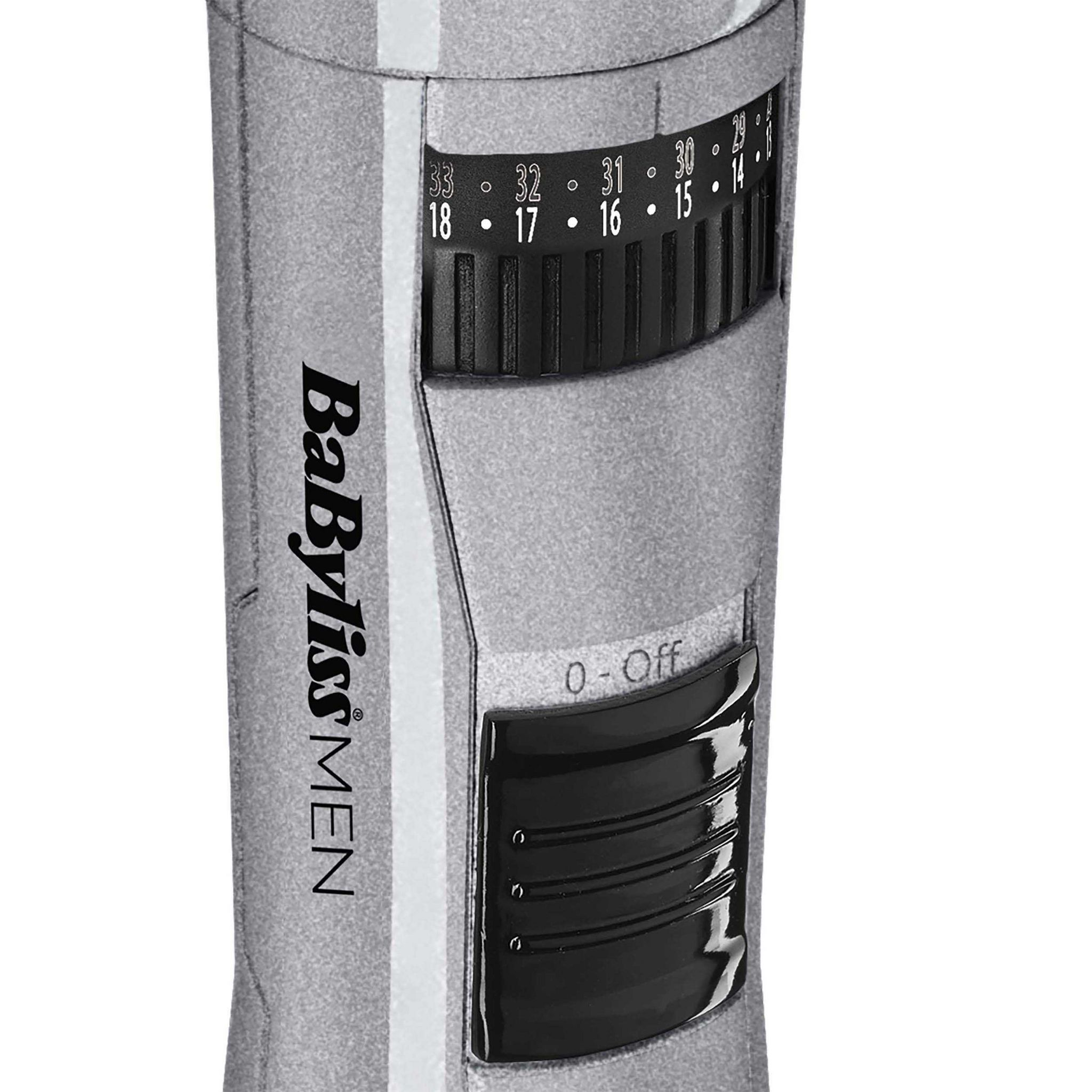Voir la diapositive 3 : BABYLISS Tondeuse barbe sans fil T831E - Gris et Noir