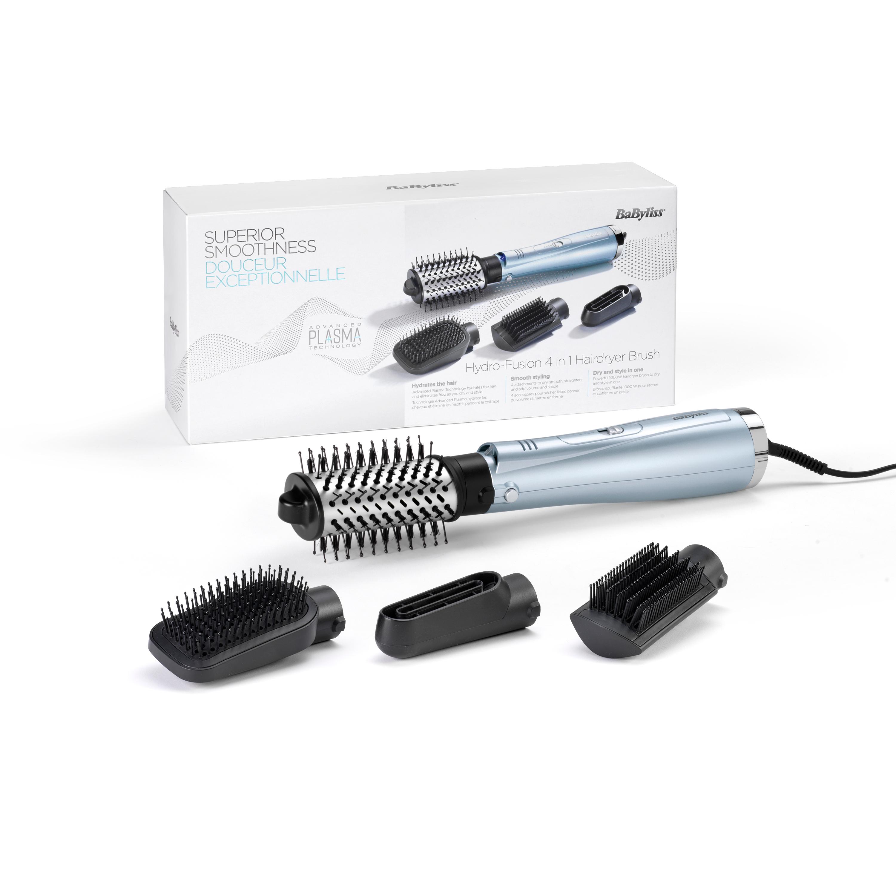 Voir la diapositive 2 : BABYLISS Brosse soufflante Hydro-fusion AS774E - Gris