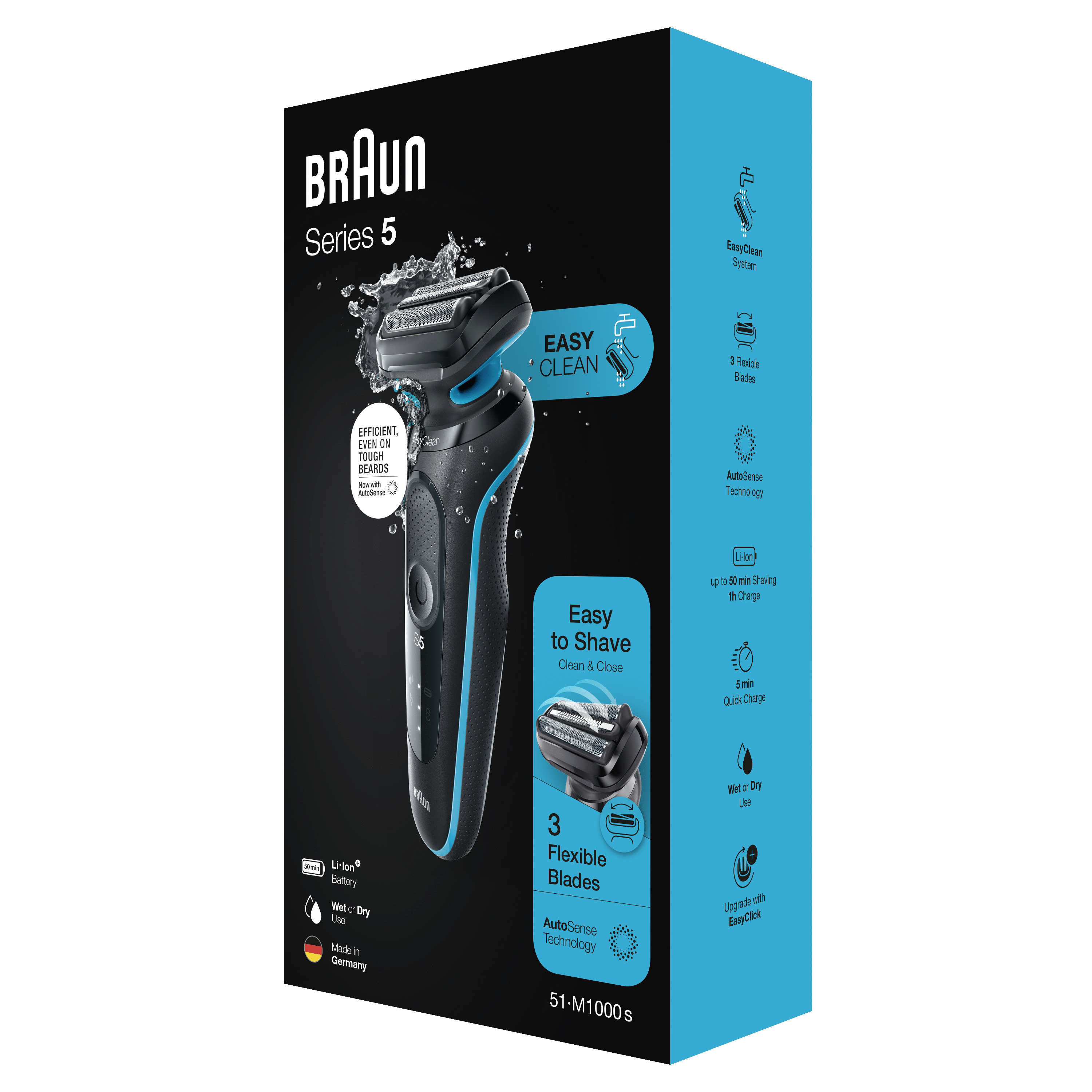 Voir la diapositive 8 : BRAUN Rasoir électrique S5 51-M1000S - Noir